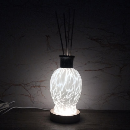 Handmade Art Glass Diffuser Lamp: Marble Effect LED Light